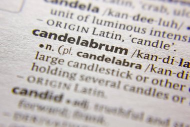 Kelime veya cümle bir sözlükte Candelabrum.