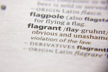 Sözlükte Word veya ifade Flagrant.