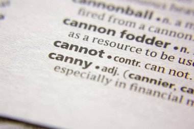 Sözlükte Olamaz sözcük veya tümcecik.