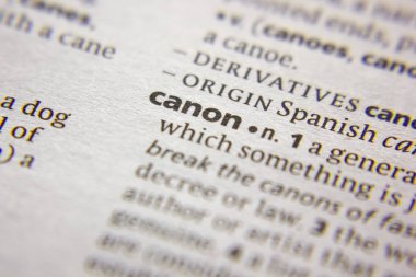 Sözlükte Kelime veya ifade Canon.