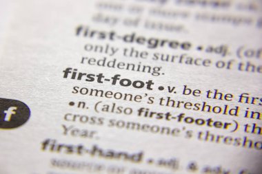 Kelime veya cümle sözlük Ilk ayak.