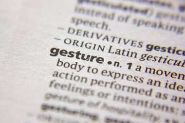 Sözlükteki sözcük veya tümcecik Hareketi.