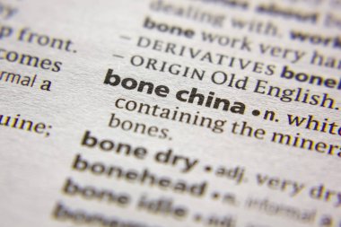 Sözlükte Word veya tümcecik Kemik çini.