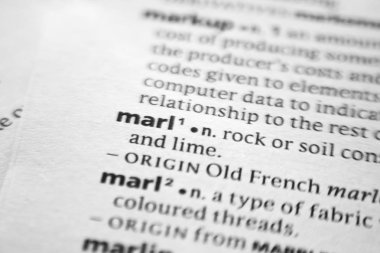 Sözlükte Kelime veya ifade Marl.