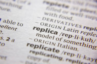 Sözlükteki sözcük veya tümcecik Çoğaltma.