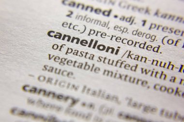 Sözlükte Kelime veya ifade Cannelloni.
