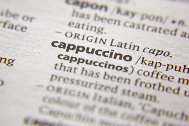 Sözlükte kelime veya ifade Cappuccino.