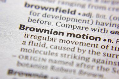 Sözlükteki sözcük veya tümcecik Brownhareketi.