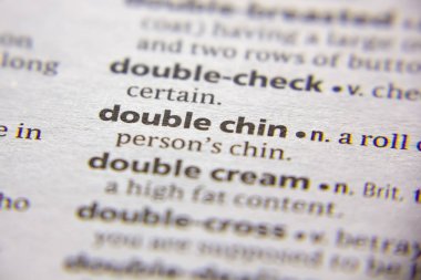 Sözlükte sözcük veya tümcecik Çift çene.