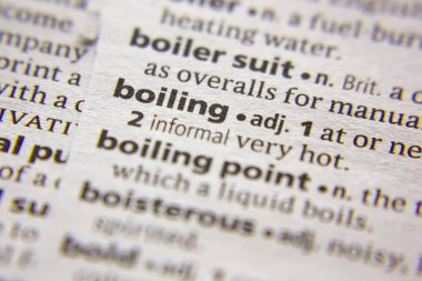 Sözlükte Kaynayan sözcük veya tümcecik.