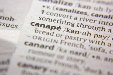 Sözlükte Kelime veya ifade Canape.