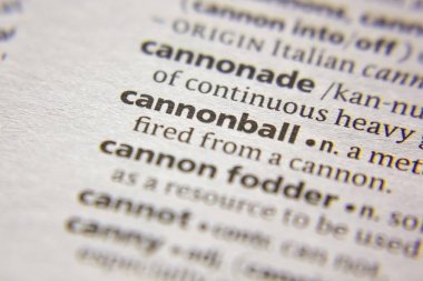 Kelime veya cümle Cannonball bir sözlük.