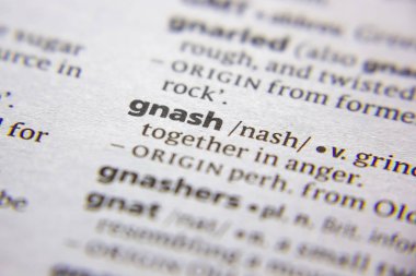 Sözlükte kelime veya ifade Gnash.