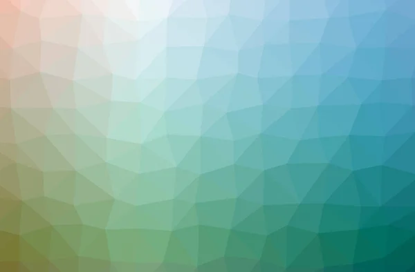 Obrázek pozadí abstraktní horizontální nízké poly modré a zelené. Krásný mnohoúhelník návrhový vzor. — Stock fotografie