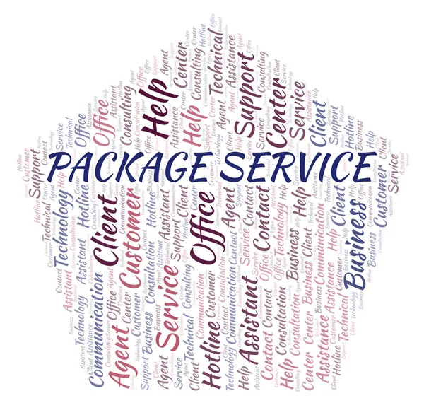 Pakket service Word Cloud. — Stockfoto
