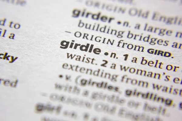 Word or phrase Girdle in a dictionary. — Stock Photo, Image