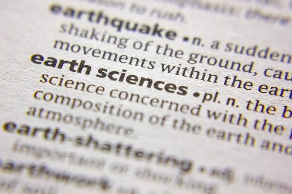 辞書の中の単語または語句地球科学. — ストック写真