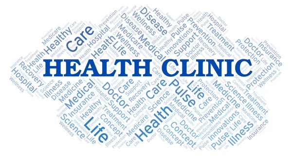 Health Clinic Word Cloud. — Stockfoto