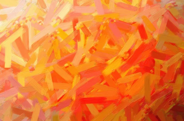 Ilustração abstrata da pintura a óleo de laranja com fundo grande pincel — Fotografia de Stock