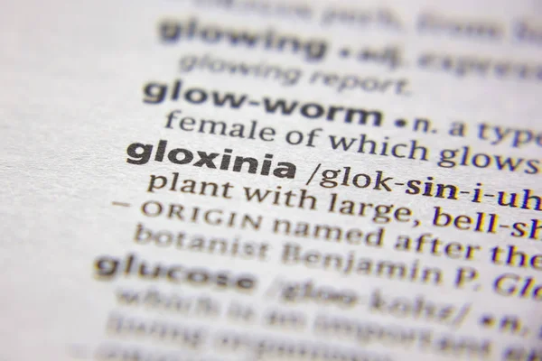 Sözlükte gloxinia sözcüğü veya tümceciği.