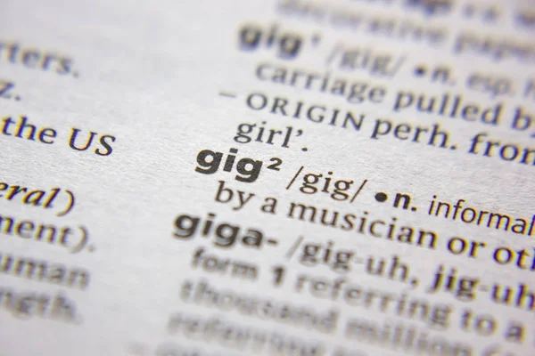 Sözlükteki sözcük veya tümcecik Gig.