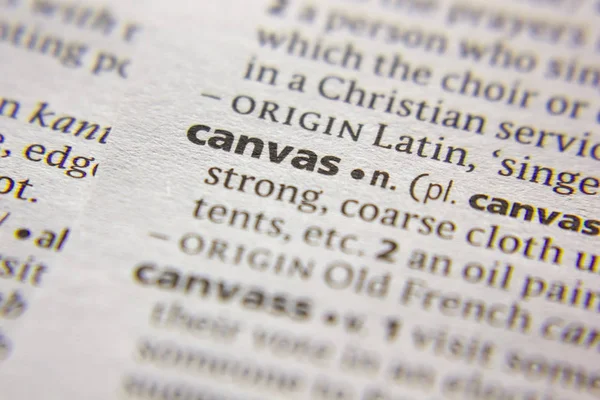 Sözlükteki sözcük veya tümcecik Tuval.