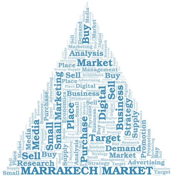 Marrakech Market word cloud. Vecteur réalisé uniquement avec du texte . — Image vectorielle