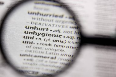 Bir sözlükte hijyenik olmayan kelime veya ifade.