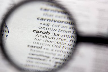 Kelime veya cümle Carob bir sözlük.