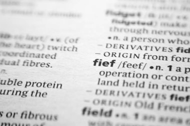 Kelime veya cümle Fief bir sözlük.