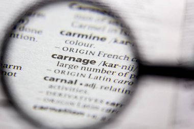 Kelime veya cümle Carnage bir sözlük.