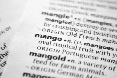 Kelime veya cümle mango bir sözlük.