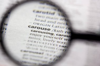 Kelime veya cümle carouse bir sözlük.