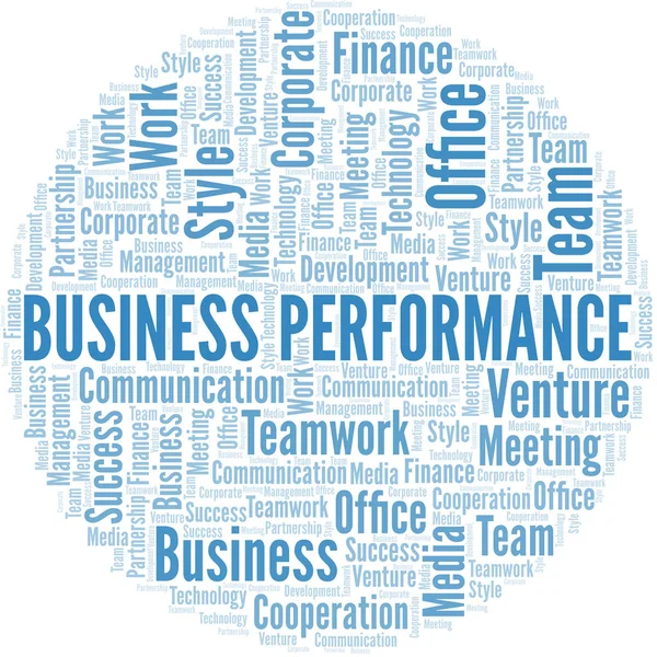 Business Performance nube de palabras. Collage hecho solo con texto . — Vector de stock