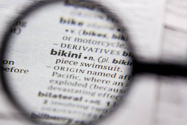 Kelime veya cümle bikini bir sözlük.