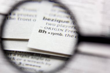 Kelime veya cümle BH bir sözlük.