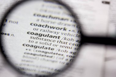 Sözlükte kelime veya cümle koagulant.