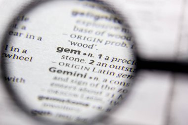 Kelime veya cümle bir sözlük gem.