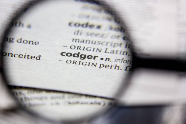 Kelime veya cümle Codger bir sözlük.