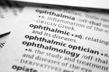 Kelime veya cümle bir sözlükte oftalmik.