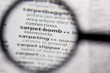 Kelime veya cümle halı-bir sözlük bomba.