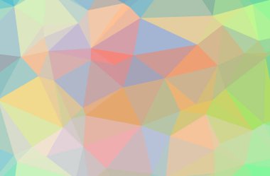 Soyut yeşil, turuncu, sarı yatay düşük Poli arka plan resmi. Güzel çokgen tasarım deseni. 