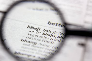 Kelime veya cümle bhaji bir sözlük.