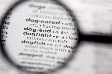 Sözlük içinde Word veya cümle köpek sonu.