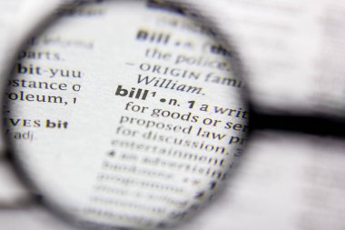Kelime veya cümle Bill bir sözlük.