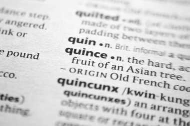 Sözlük kelime veya cümle Quince.