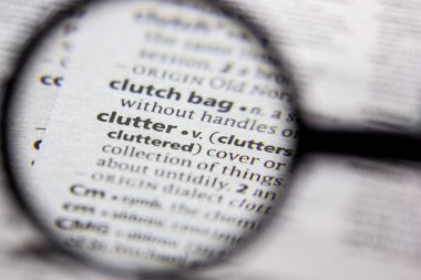 Kelime veya cümle bir sözlükte dağınıklık.