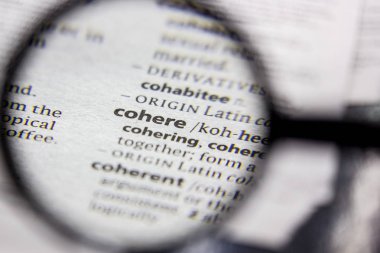 Kelime veya cümle Cohere bir sözlük.