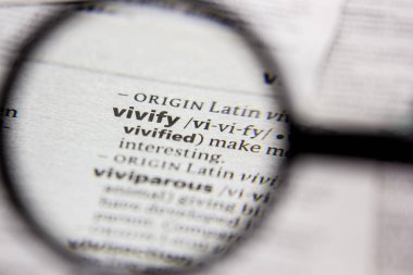 Kelime veya ifade Vivify bir sözlük.