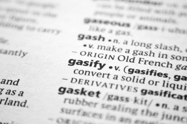 Kelime veya cümle Gasify bir sözlük.